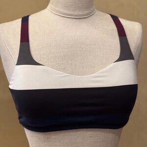 Lululemon Multicolored Striped Sports Bra, Size 4